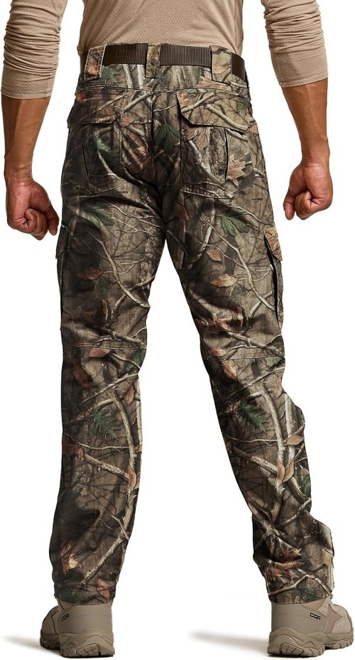 CQR Men's Tactical Pants - Lightweight Water-Resistant Ripstop Cargo Pants for EDC & Hiking