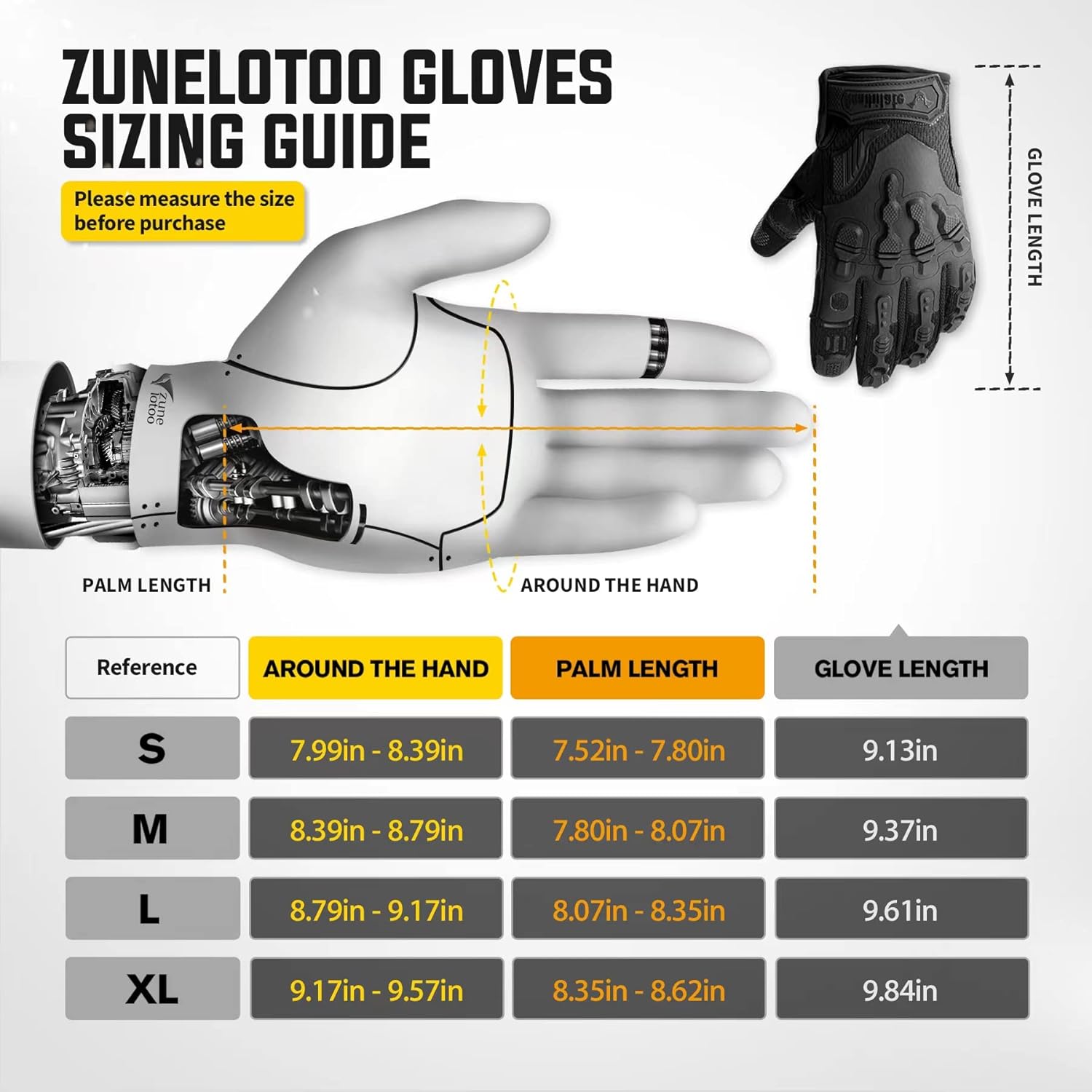 ZUNE LOTOO Tactical Touchscreen Gloves - Kevlar-Lined & TPR Impact Protection for Men | Black/Red/Green/Tan
