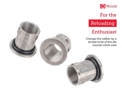 Hornady Lock-N-Load Die Bushings, 10 Pack – Change Dies Quickly with a Simple Twist – Compatible with All Hornady Reloading Presses - Item No. 044096