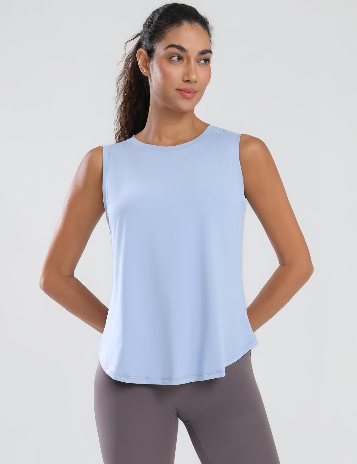 Skiennix Women's Sleeveless Workout Tops - Lightweight Athletic Tanks for Yoga & Gym | Loose Fit
