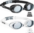 Seago Swimming Goggles - Anti-Fog & UV Protection | 2-Pack Silicone Swim Goggles for Adults