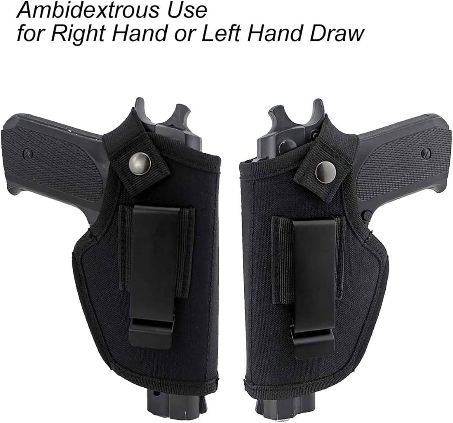 Skiennix Concealed Carry Holster - Metal Clip IWB/OWB for Airsoft Pistol Handguns | Right/Left Hand Draw