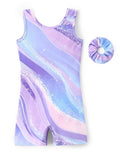PATPAT Girls Gymnastics Leotards Sparkly Biketard 1-purple+4-5T - 3-9 Years