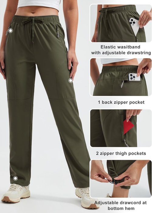 Libin Women's Hiking Pants - Lightweight Quick-Dry Cargo for Outdoor Travel | Casual Safari Wear