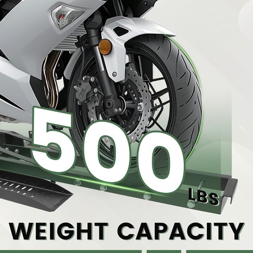 ECOTRIC 500LB Heavy-Duty Motorcycle Carrier - Powder Coated Black with Loading Ramp & Tilt Lock