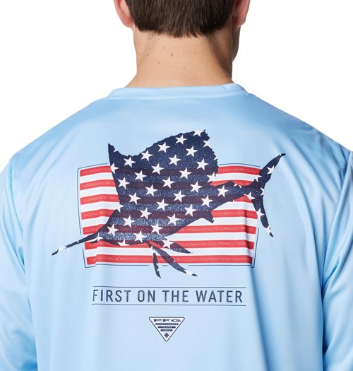Columbia Men's Terminal Tackle Long Sleeve Shirt - Fins and Stripes Design for Ultimate Comfort