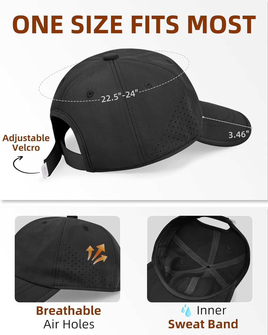 Rosoz Unisex Classic Baseball Cap - Vintage Style, UPF 50+ Protection | Adjustable & Foldable Travel Hat