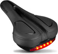 Skiennix Large Comfortable Bike Seat | Oversized Memory Foam Padded Saddle - Waterproof Leather Cover