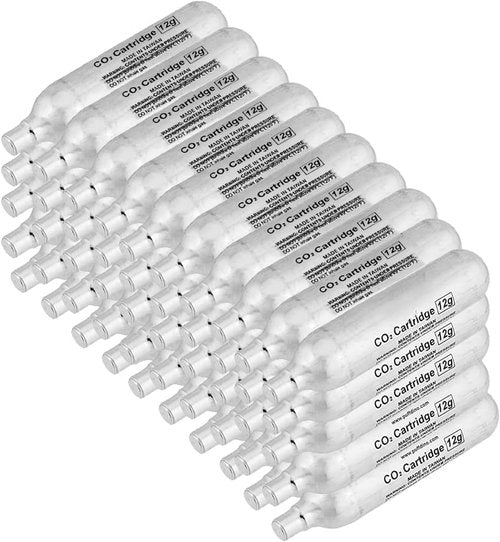 Lancer Tactical 50-Pack High-Grade 12g CO2 Airsoft Cylinders | Perfect for Pellet & BB Guns