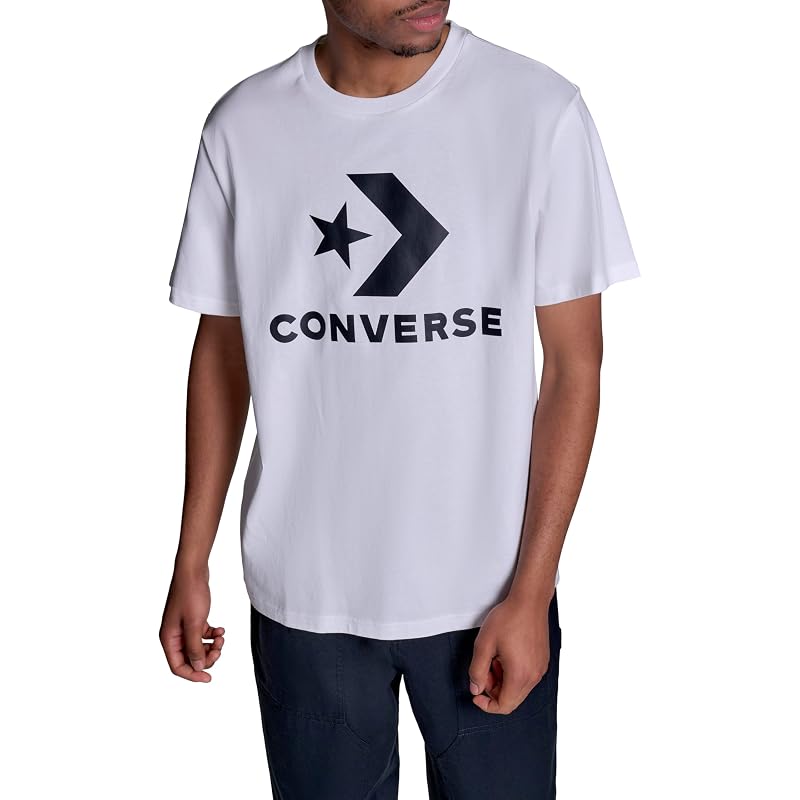 Converse Mens Star Chevron Tee - White, Large