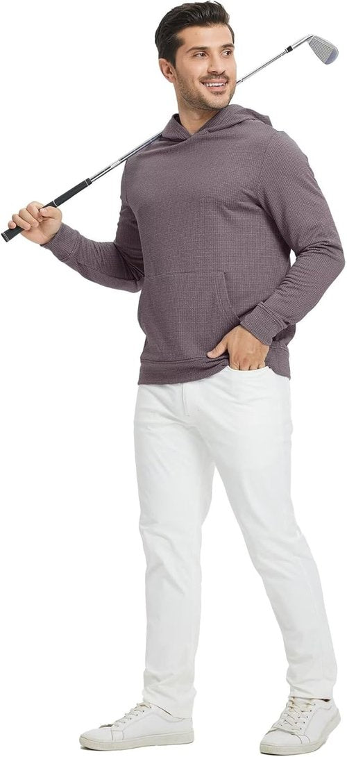 M MAELREG Men's Fleece Pullover Hoodie - Lightweight Athletic Sweatshirt with Kangaroo Pocket