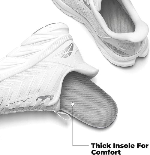 ALLSWIFIT Women's Slip-On Walking Shoes - Comfortable, Breathable Athletic Sneakers for Gym & Running