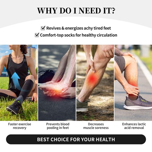 aipoase Zebra Compression Socks Knee High Circulation Support Socks For Women Men Athletic Running Hiking Cycling