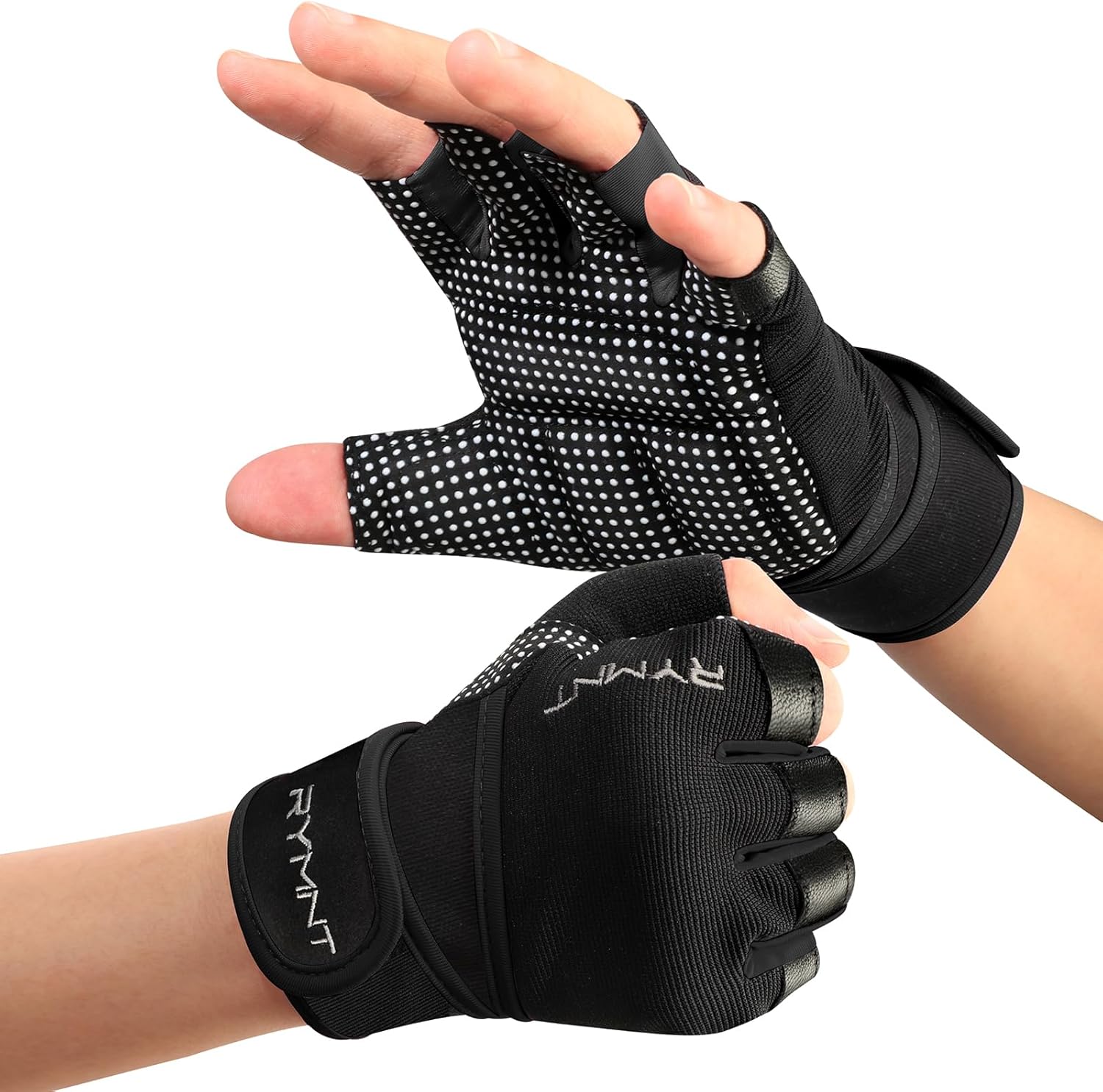 Skiennix Workout Gloves - Full Palm Protection & Extra Grip with Wrist Wrap Support | Unisex Fitness Gear