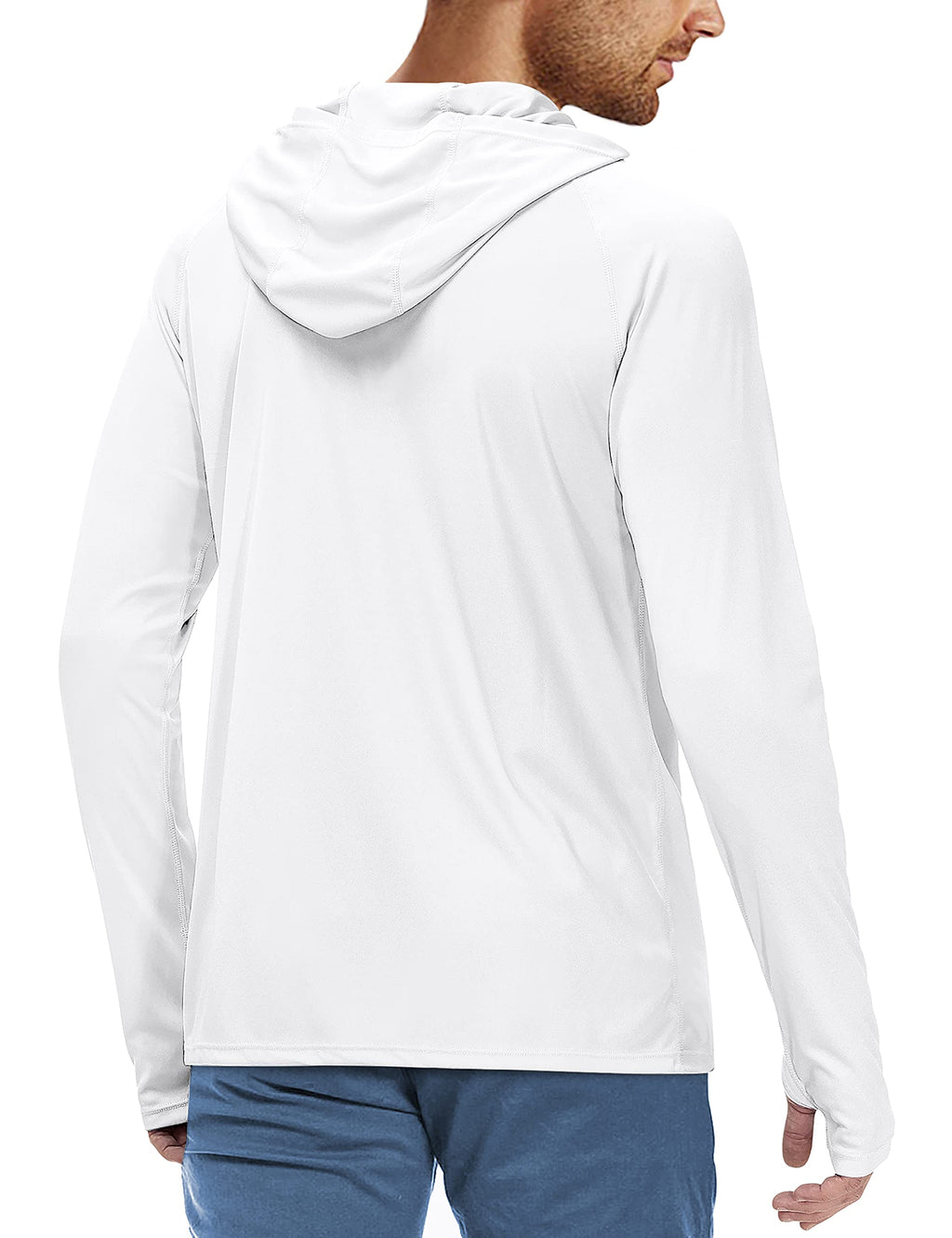 Roadbox UPF 50+ Fishing Shirts for Men, Long Sleeve UV Sun Protection Hoodie, Outdoor Hiking Running Swimming Rash Guard