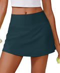 PINSPARK Women's Tennis Skirt - High Waisted Golf Skort with 2 Pockets | Stretchy Athletic Workout Skirt