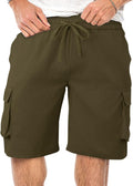 ZOCANIA Men's Cargo Shorts - Summer Sport Shorts with Elastic Waist & Pockets | Comfortable Fit