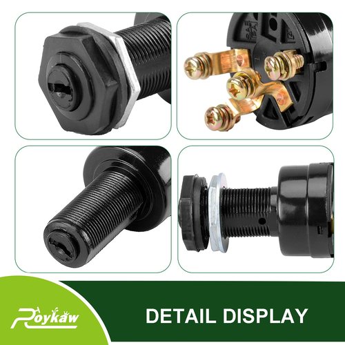 Roykaw Golf Cart Ignition Switch and Key for Club Car DS 1996-Up Models, Replaces OEM # 101826301, 1012505