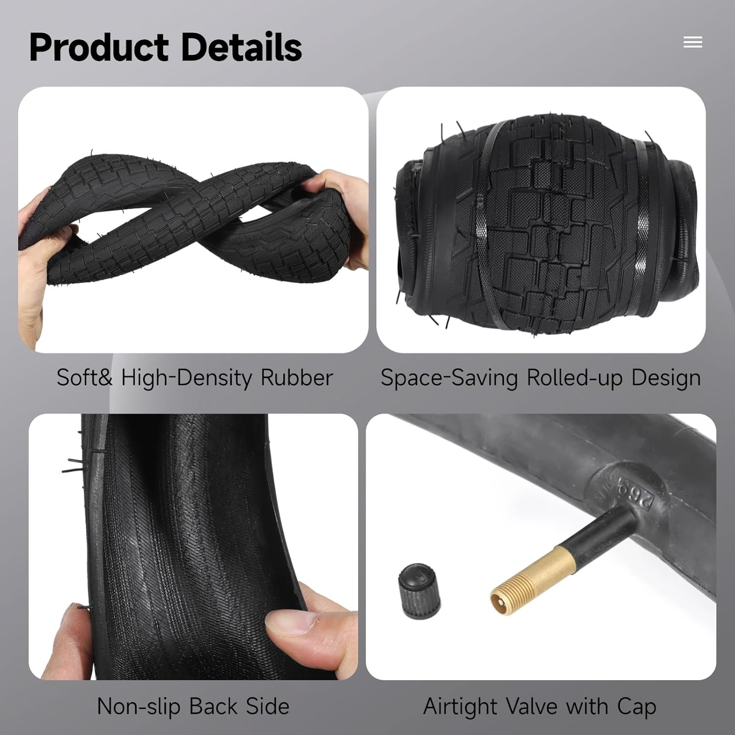 Yeesport 12.5" Kid Bike Tires - Heavy Duty 12.5x2.25 Inner Tubes with Repair Kit | Schrader Valve