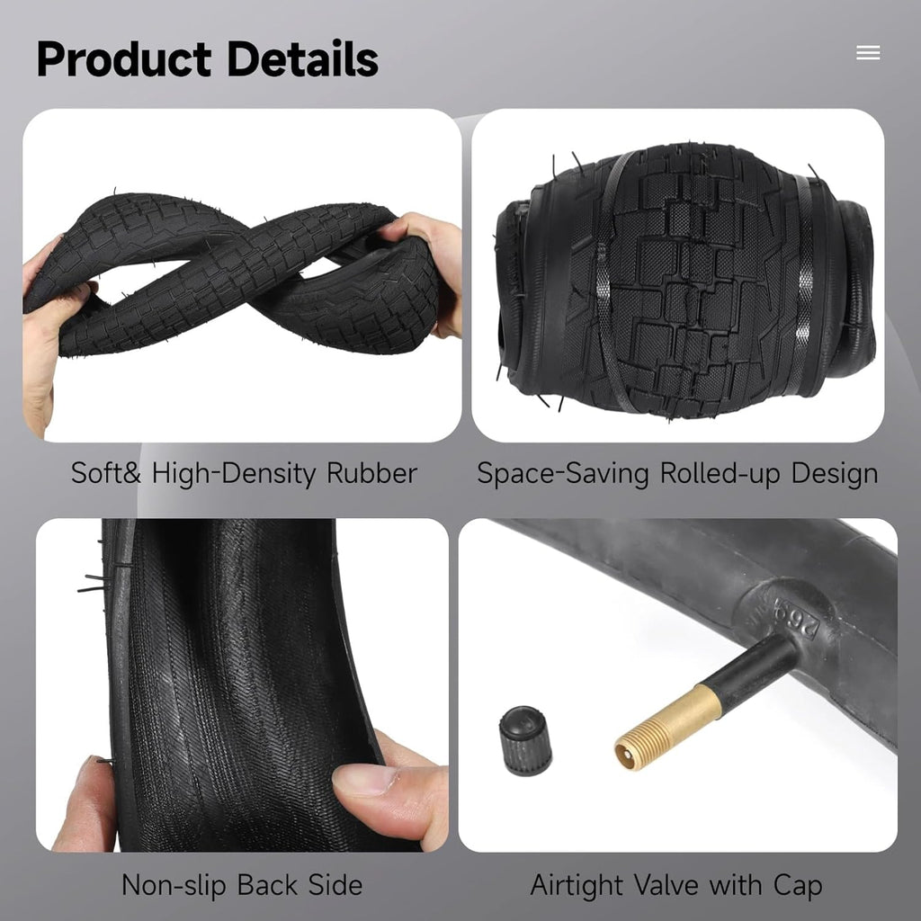 Yeesport 12.5" Kid Bike Tire - Heavy Duty 2-Pack with Inner Tubes & Repair Kit | 12.5x2.25 Schrader Valve