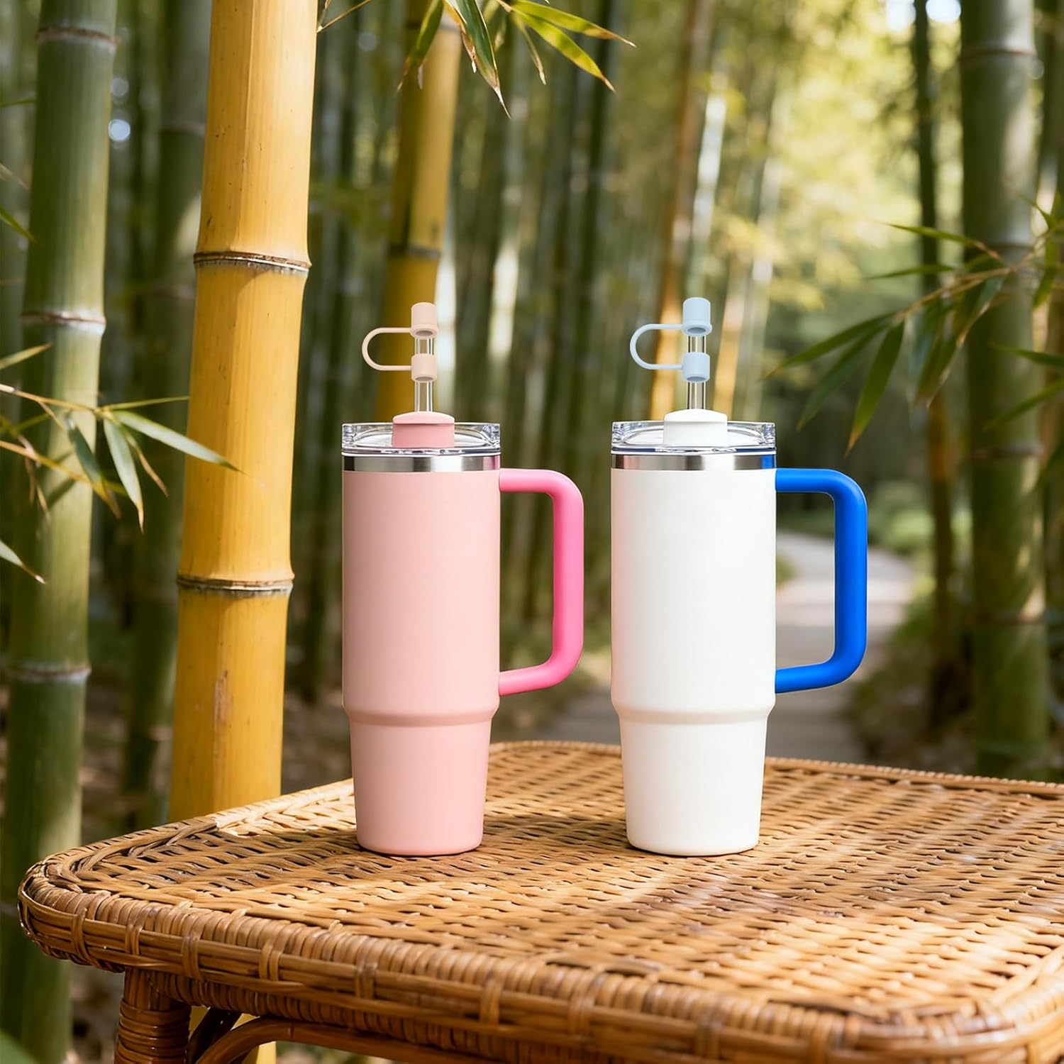 Skiennix Silicone Straw Covers - Reusable Caps for Stanley 30 & 40 Oz Tumblers | Colorful 6PCS Set