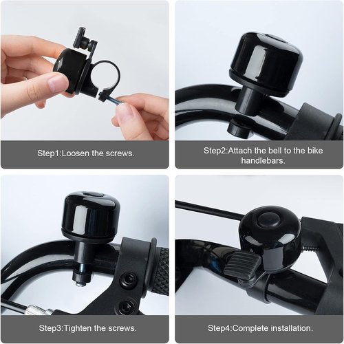 Classic Mini Bike Bell 2 Pack by [Brand Name] - Loud Melodious Sound for Kids & Adults | Perfect for Road, Mountain, BMX