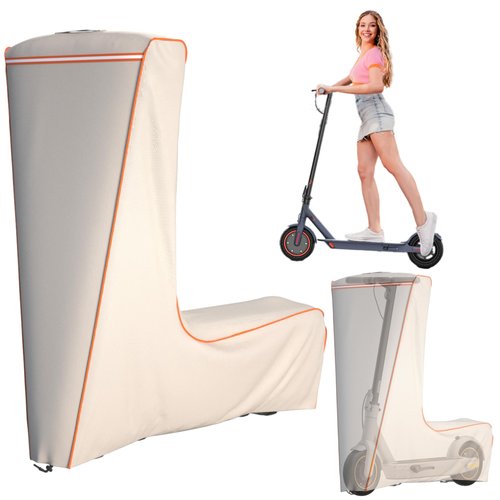 Electric Scooter Cover,54X28X52 inches,Universal Fit for 300W-1500W Scooters, 1680D Oxford Fabric, UV Resistant & Anti-Scratch, Includes Storage Pouch (Beige)