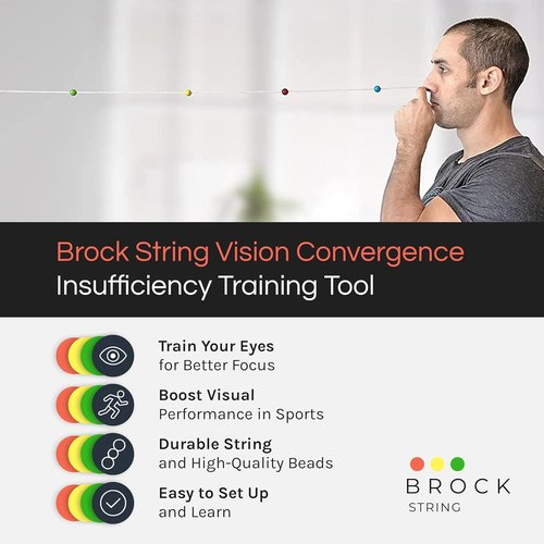 Brock String - Vision Convergence Insufficiency Training Tool for Eye Muscle Strengthening & Focus