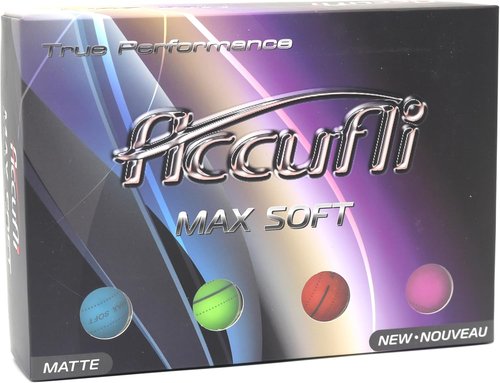 ACCUFLI Max Soft Golf Balls - Premium Performance for Enhanced Distance & Control | 12-Pack