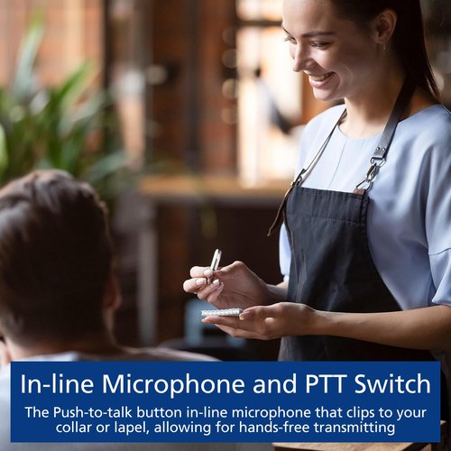 Headset, Earbud with in-Line PTT Mic
