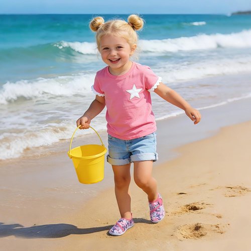 LeIsfIt Toddler Water Shoes - Breathable Quick-Dry Aqua Socks for Kids | Perfect for Beach & Pool