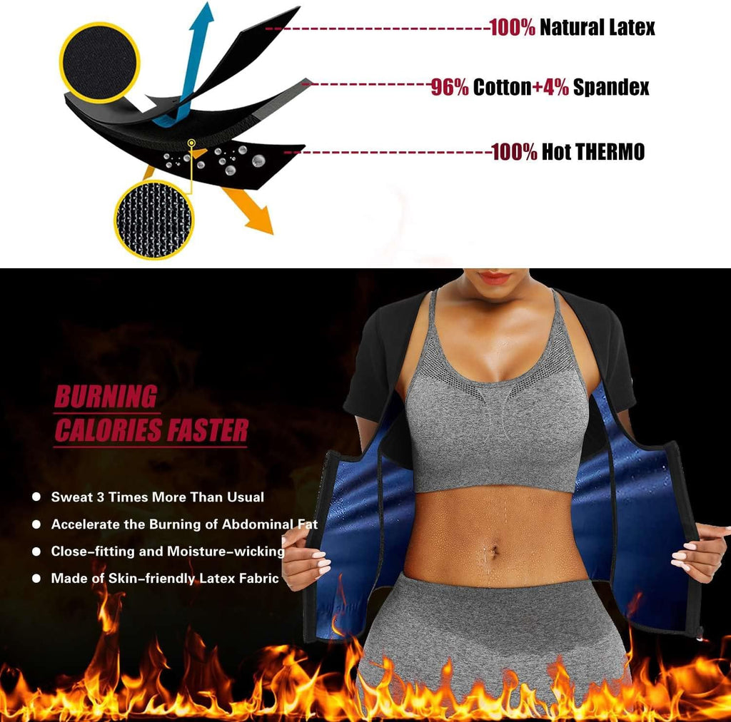 REMEBSWEAT Sauna Suit Shirt - Women's Weight Loss Sweat Vest for Effective Workouts | Fajas