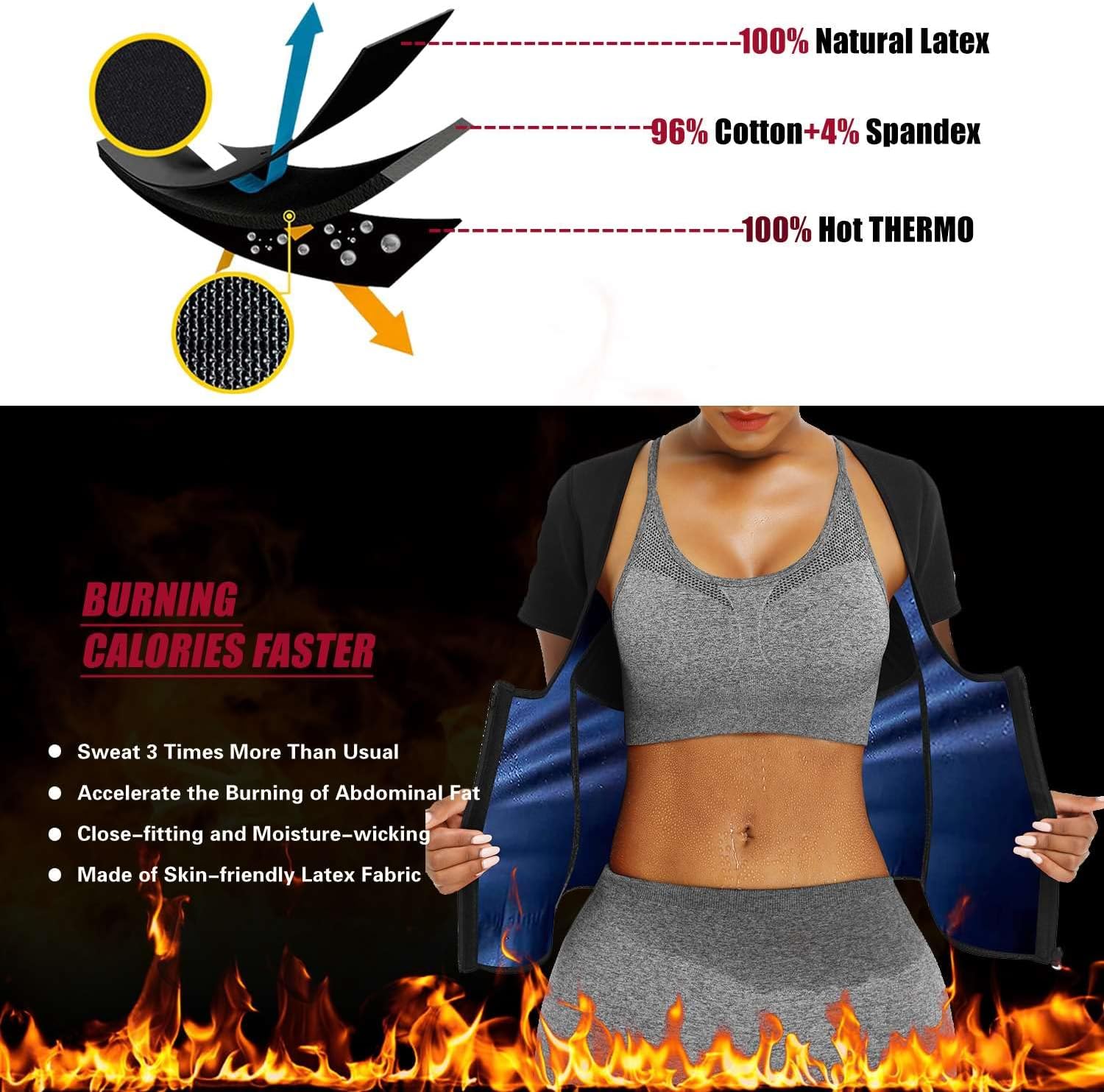 REMEBSWEAT Sauna Suit Shirt - Women's Weight Loss Sweat Vest for Effective Workouts | Fajas