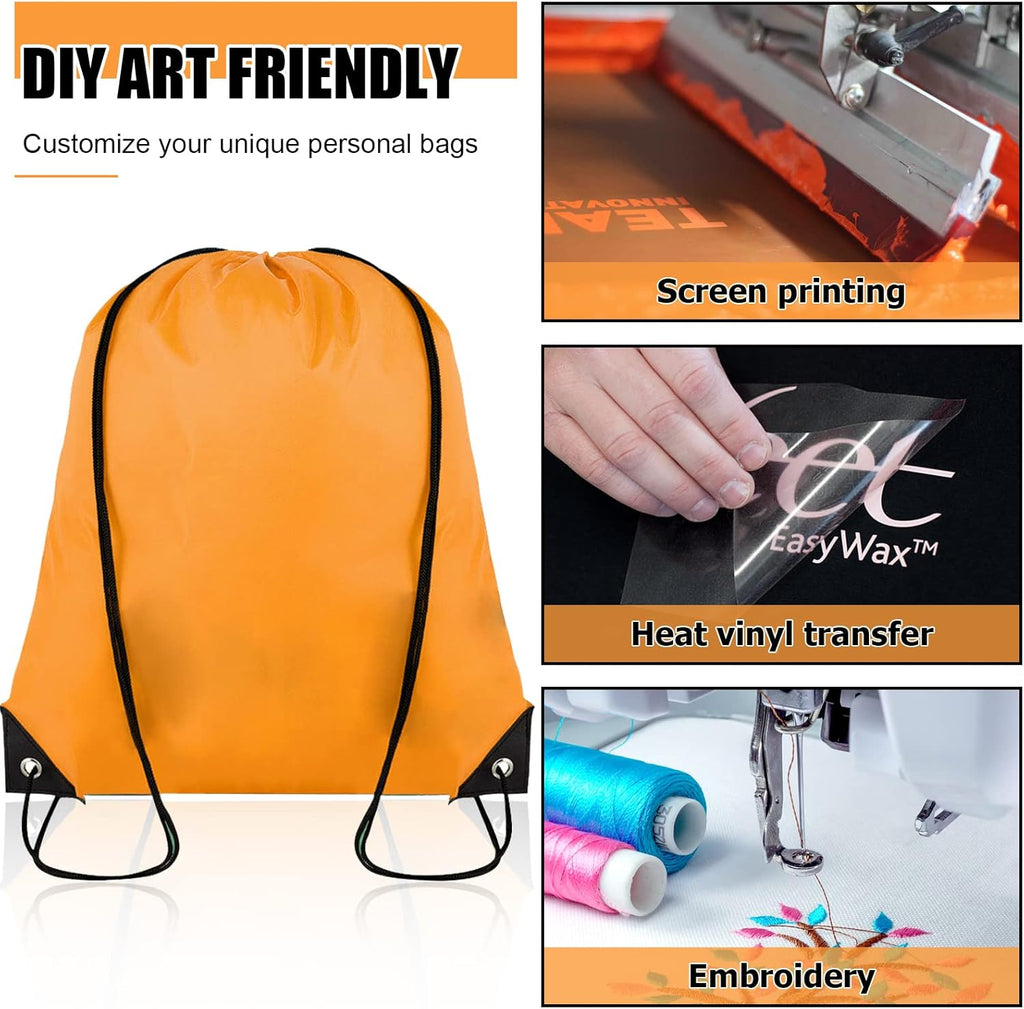 Skiennix Drawstring Backpack - 20 Pack Cinch Sackpacks for Gym, Parties, and Travel - 20 Colors Available