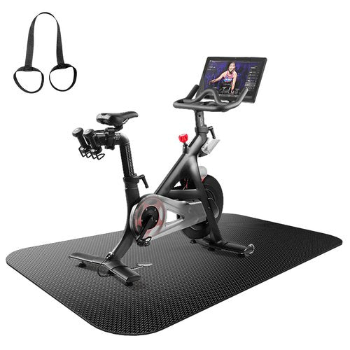 Exercise Bike Mat, Treadmill Mat for Carpet & Hardwood Floors - Noise-Reducing Non-Slip Floor Protector, Durable Fitness Equipment Mat for Stationary Bike, Gym & Home Workouts (Black, 30"x60")