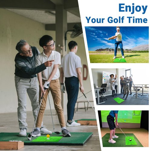 Portable Golf Swing Turf Mat – Lightweight Golf Practice Mat with Instant Feedback, Indoor and Outdoor Training Aid, Ideal Gift for Golfers