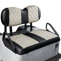 NOKINS Golf Cart Diamond Seat Covers Kit, Fit EZGO Freedom TXT T48 2014+ OEM Standard Front Seat Cushion, Golf Cart Vinyl Seat Cover, No Nails Required (Oyster Gray and Black)