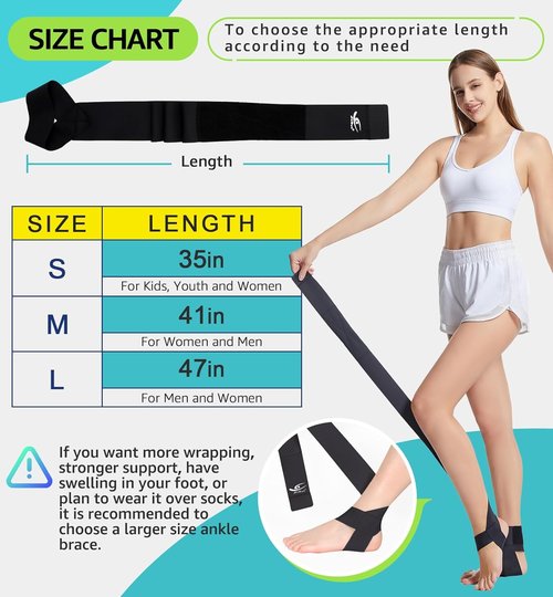 HiRui Ankle Brace - Ultrathin High-Elastic Support for Men, Women & Kids | Adjustable Straps for Sports & Injuries (Black, Medium, Pack of 2)