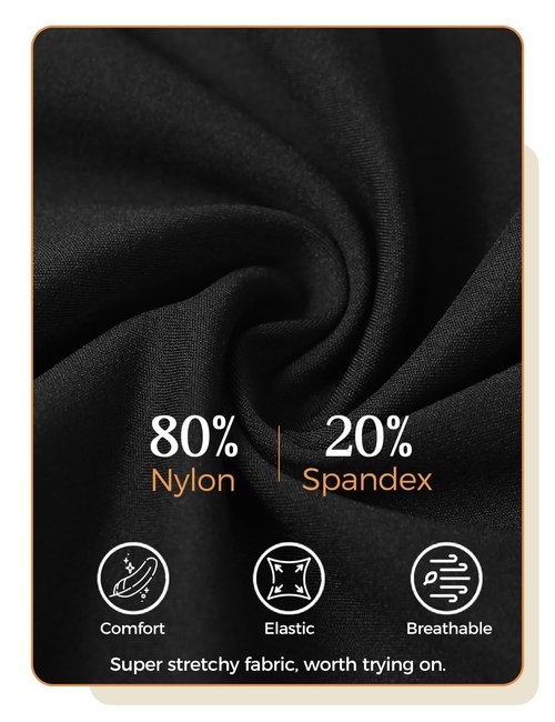 Biker Shorts Women Tummy Control Pockets Yoga Workout Stretchy Spandex Shorts Leggings Athletic Running Compression Shorts Tights Knee Length Ladies Long Slip Booty Shorts Under Dresses 2 Black