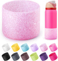 Owala Silicone Water Bottle Boot - Anti-Slip Protective Sleeve for 32 oz Stainless Steel Bottles | Glitter Pink