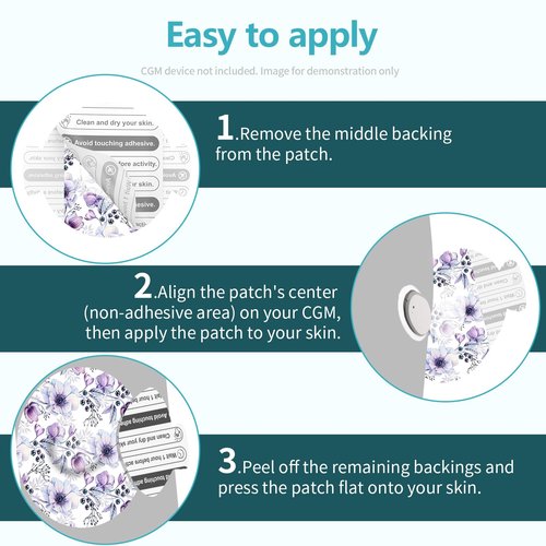 Over Patches for Dexcom G7 - Adhesive Patches for Dexcom G7 Waterproof with Easy-Peel Tab Pre-Cut,Stelo Flexible CGM Tape,Long-Lasting for 10-14 Day 20pcs,Bloomingday