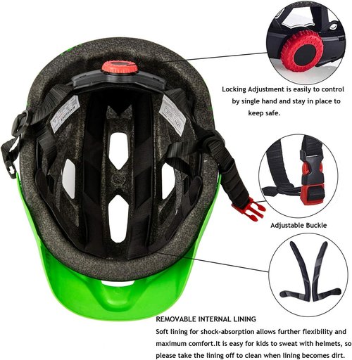Exclusky Kids Bike Helmet - Adjustable Lightweight Safety Gear for Ages 5-8 | Perfect for Cycling & Skating