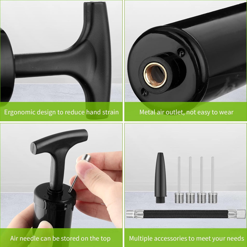 Reginary Ball Pump - 10 Pcs Sports Pump with Needle & Extension Hose for Basketball, Football, Soccer, Volleyball
