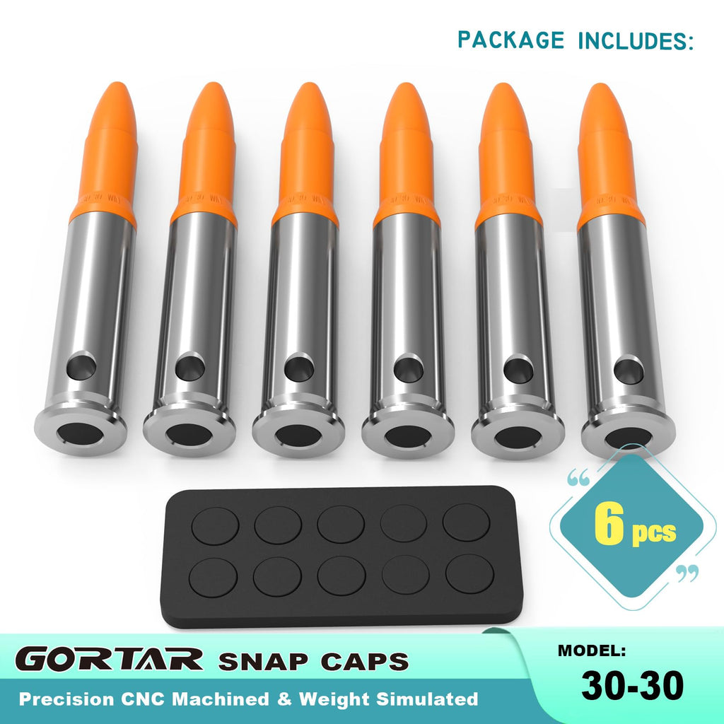 GORTAR 3030 Win Snap Caps Training Dummy Rounds Practice Safe Loading Firing Close to Real Weight -6 Pcs