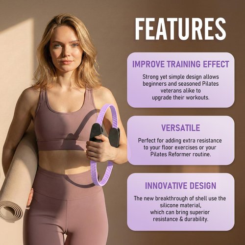 JKSHMYT Pilates Ring, Pilates Equipment- 14.5" Home Pilates,Starter Sets,Better me Essentials Magic Pilates for Workouts