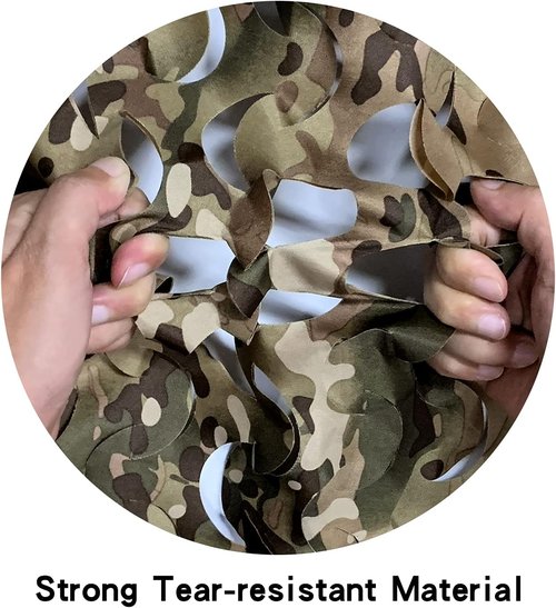 GRVCN Camo Netting - Camouflage Mesh for Hunting Blinds | Bulk Roll Sunshade for Military Theme Decor