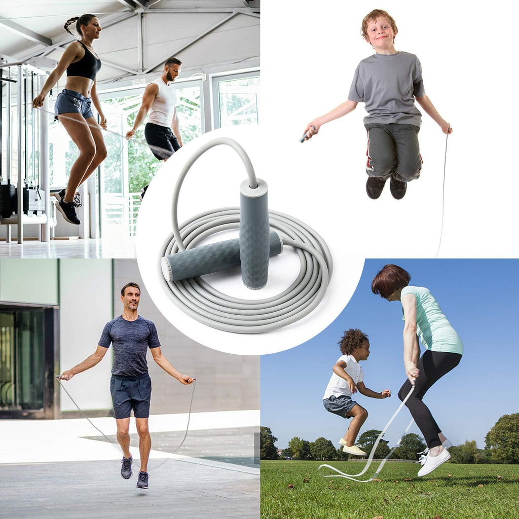 Weighted Jump Rope by Skiennix - 1LB Adjustable Skipping Rope with Comfortable Silicone Grips | Ideal for Cardio and Endurance Training