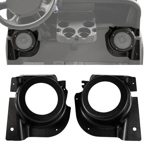 LUXEMOTO Golf Cart Speaker Enclosure Pods for E-Z-GO RXV 2008+, 2PCS Front Under Dash Kick Panel Loudspeaker Mount Brackets Holders for EZGO RXV 2008+ Accessories, Support 6.5" Speakers