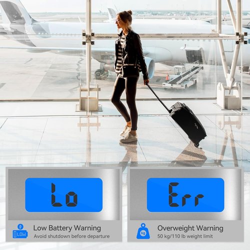 Dr.meter Luggage Scale - Digital Weight Scale with Backlight LCD Display | 110lb/50kg Capacity