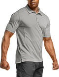 CQR Men's Tactical Polo Shirt - Quick Dry, Lightweight & Breathable | Short Sleeve, UPF 50+ Outdoor Golf Shirt